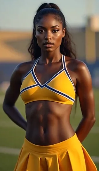 Sport-themed fictional Black adult AI character